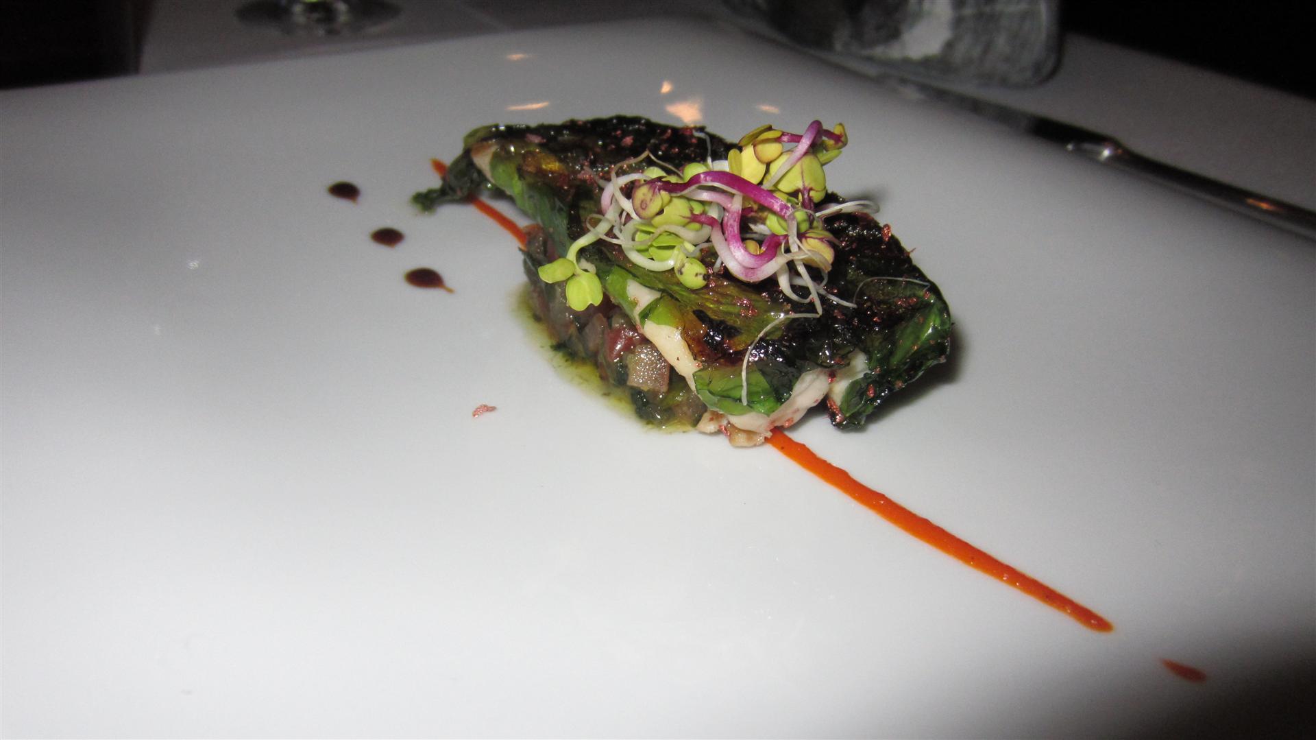 Restaurante en Valencia Fish wrapped in sea weed